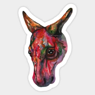 Strange cow skull Sticker